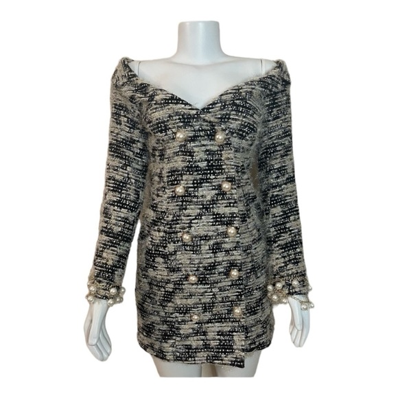 L’Atiste Knit Blazer Dress with Faux Pearls - Picture 6 of 16